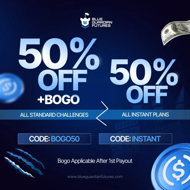 Blue Guardian Futures: Promocja 50% Zniżki + Konto Gratis [18 sierpnia 2025]