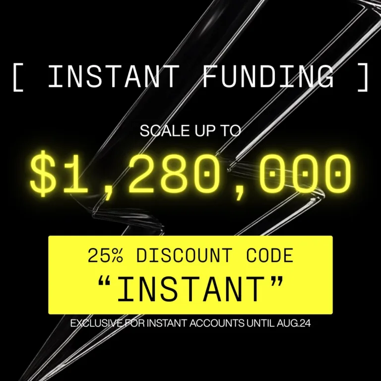 Instant Funding: 25% Zniżki na Konta Instant [24 sierpnia 2025]