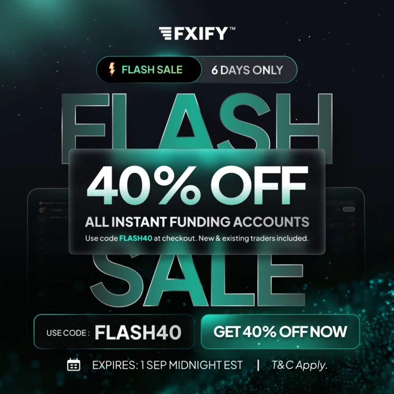 Fxify: 40% Zniżki na Konta Instant Funding [1 września 2025]