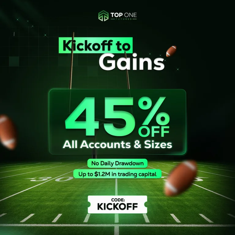 Top One Trader: 45% Zniżki na Wszystkie Konta [Do Odwołania]