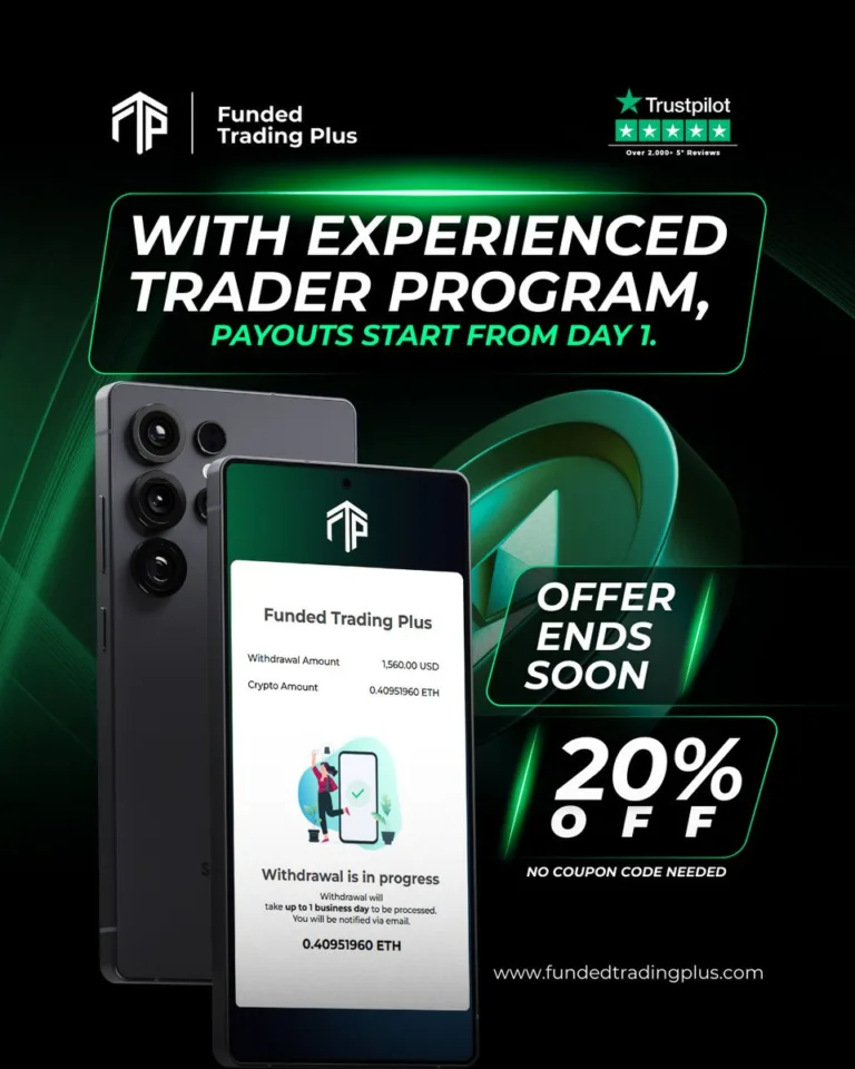 Funded Trading Plus: 20% Zniżki na Programy dla Doświadczonych Traderów [31 sierpnia 2025]