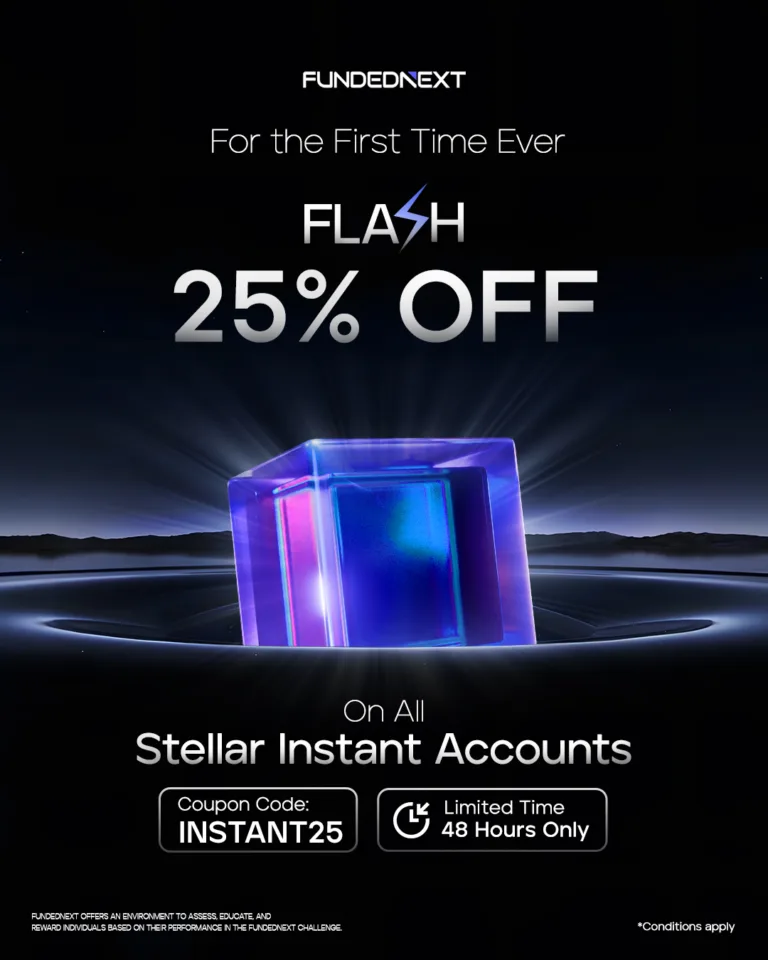 FundedNext: 25% Zniżki na Konta Stellar Instant [03.09.2025]