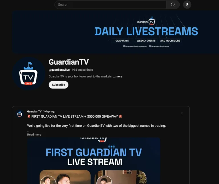 Blue Guardian Futures: Giveaway 0,000 [8 września 2025]