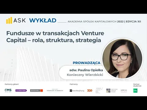 Fundusze w transakcjach Venture Capital – rola, struktura, strategia – adw. Paulina Opiełka [Fundusze VC: Budowa, Działanie, Strategie]
