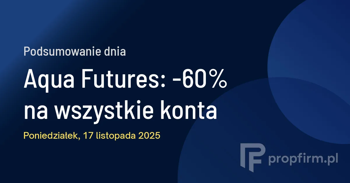 Aqua Futures: -60% na wszystkie konta | Podsumowanie Dnia 17.11.2025