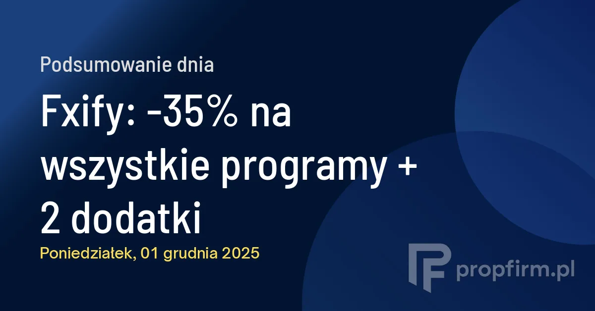 Fxify: -35% na wszystkie programy + 2 dodatki | Podsumowanie Dnia 01.12.2025