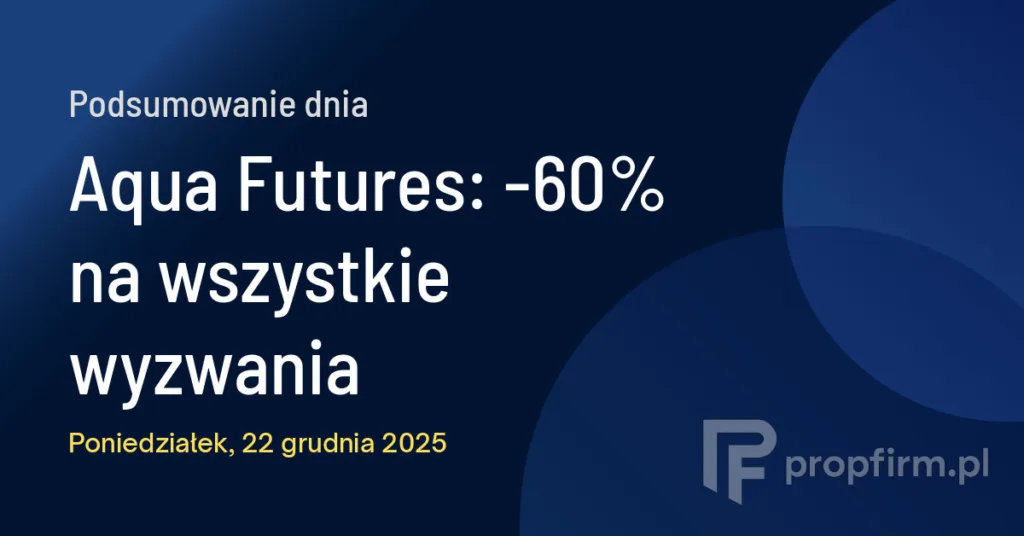 Aqua Futures: -60% na wszystkie wyzwania | Podsumowanie Dnia 22.12.2025