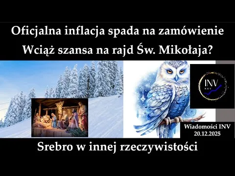 Wiadomości INV 20.12 Inflacja spada jak na zamówienie. Srebro w innej rzeczywistości. [Inflacja, Srebro, Ropa]