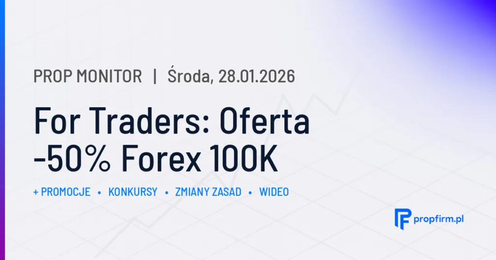 For Traders: Oferta -50% Forex 100K | Prop Monitor 28.01.2026