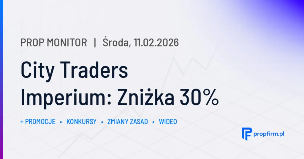 City Traders Imperium: Zniżka 30% | Prop Monitor 11.02.2026