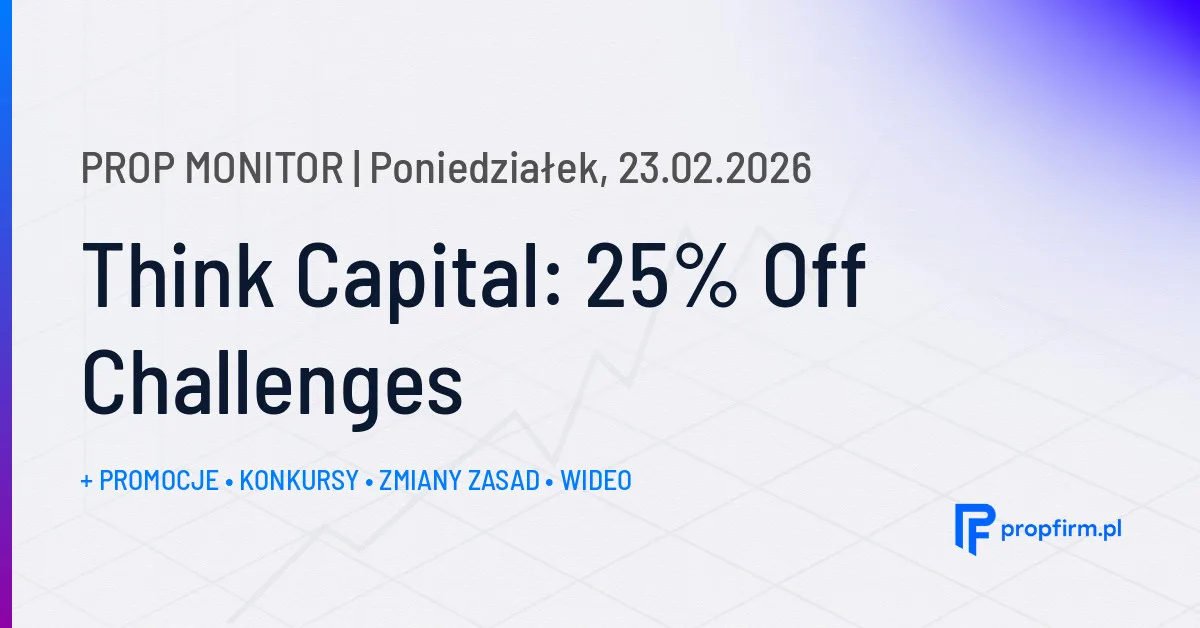 Think Capital: 25% Off Challenges | Prop Monitor 23.02.2026
