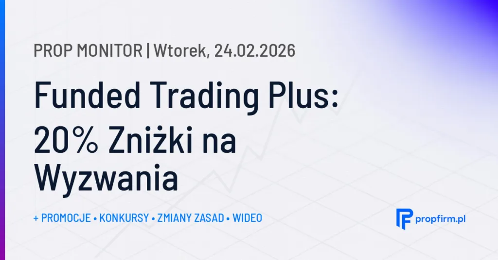 Funded Trading Plus: 20% Zniżki na Wyzwania | Prop Monitor 24.02.2026