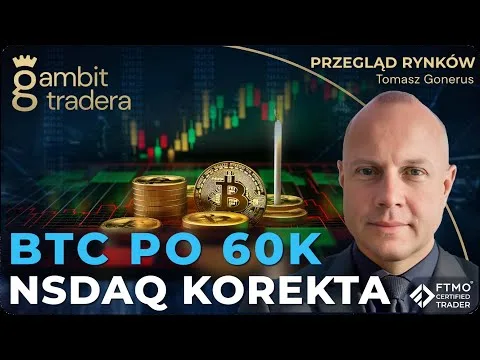 BITCOIN po 60K – NASDAQ robi korektę – EURUSD UP i Złoty mocny!!! Analizy [EURUSD, Złoty, Bitcoin]