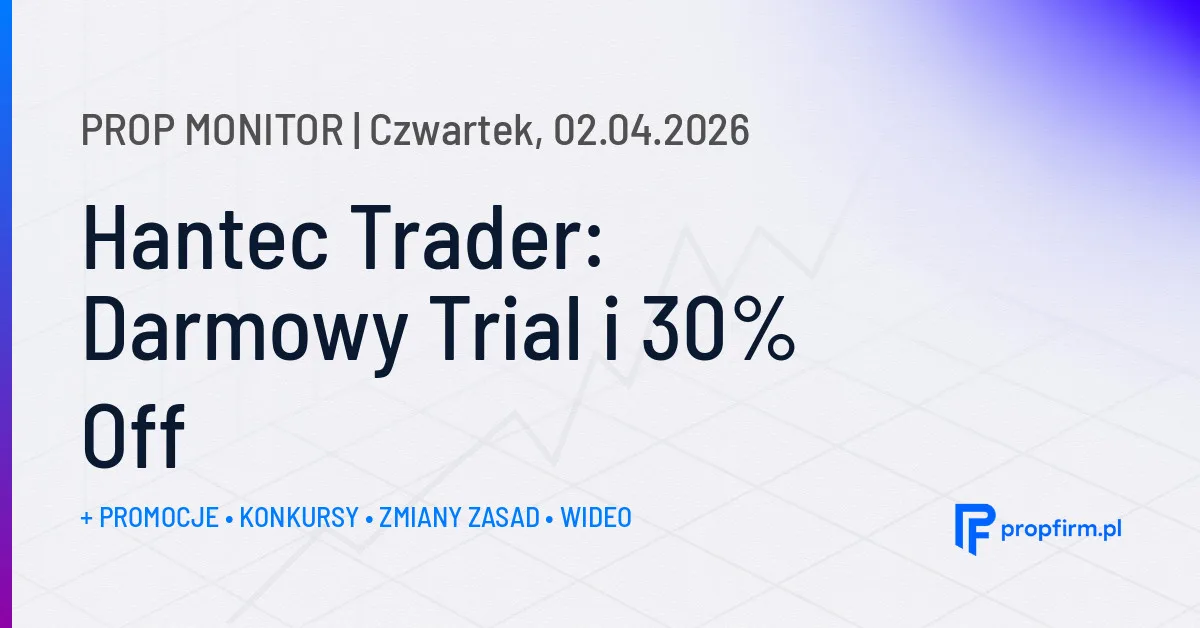 Hantec Trader: Darmowy Trial i 30% Off | Prop Monitor 02.04.2026