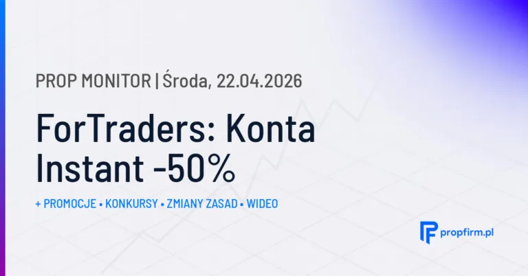 ForTraders: Konta Instant -50% | Prop Monitor 22.04.2026