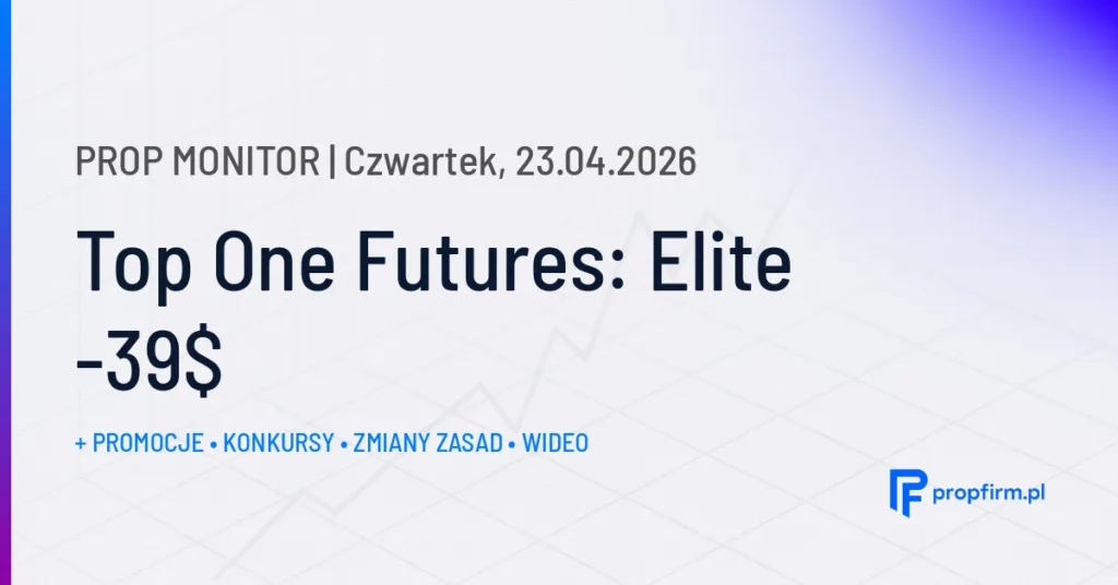 Top One Futures: Elite -39$ | Prop Monitor 23.04.2026