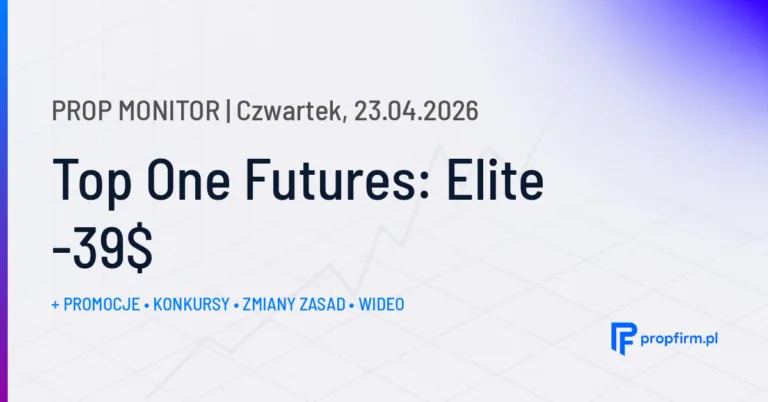 Top One Futures: Elite -39$ | Prop Monitor 23.04.2026