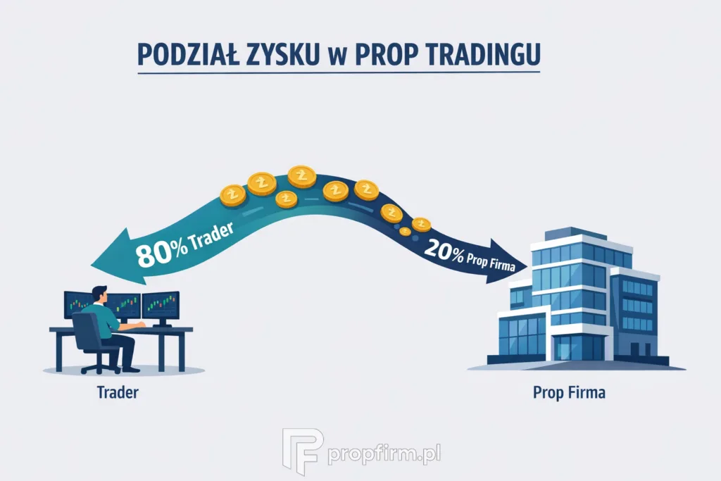 Profit split w prop tradingu – jak działa podział zysków z prop firmą?