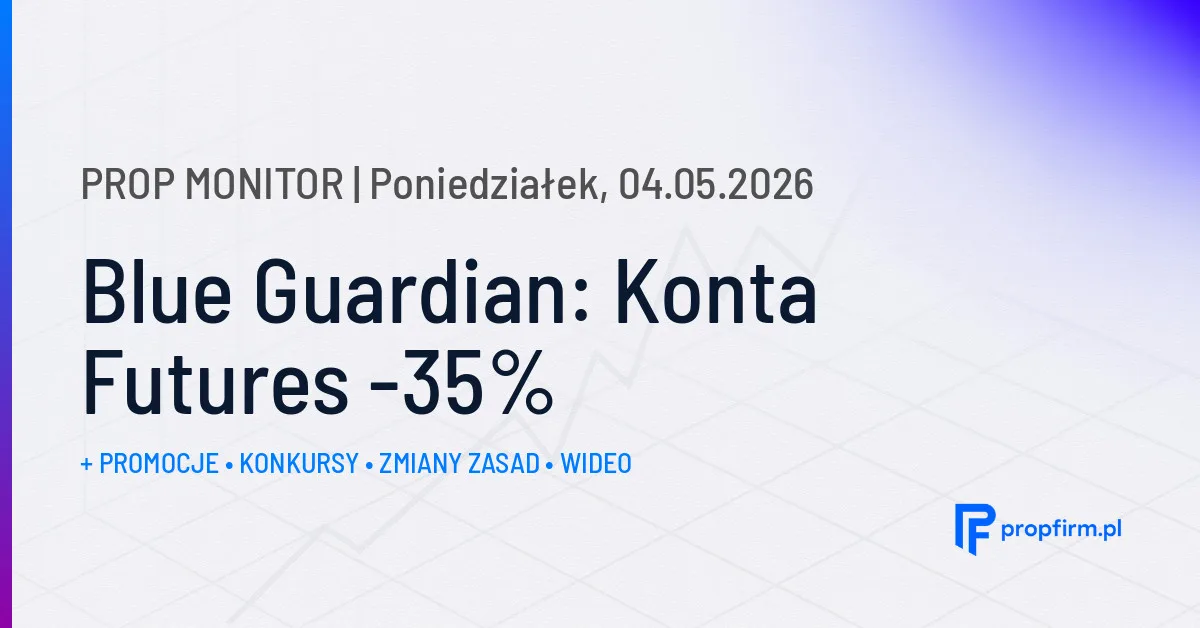 Blue Guardian: Konta Futures -35% | Prop Monitor 04.05.2026
