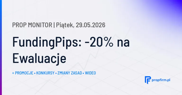 FundingPips: -20% na Ewaluacje | Prop Monitor 29.05.2026