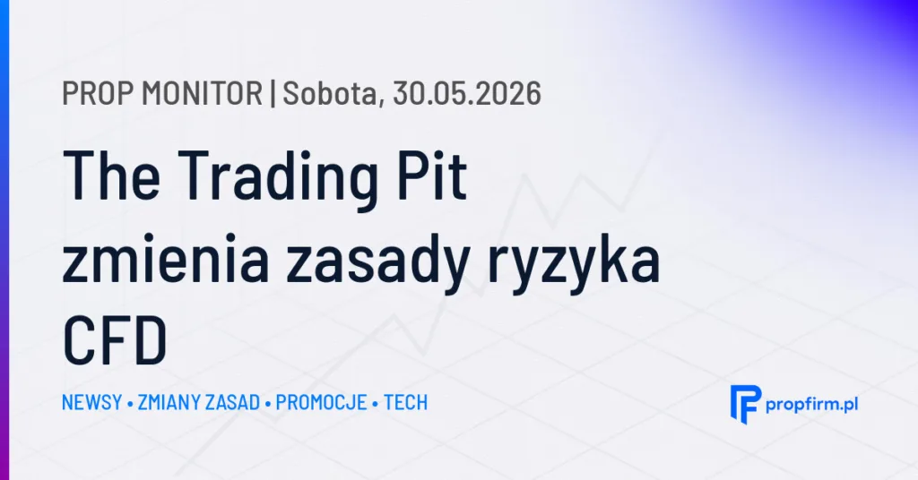 Prop Monitor: The Trading Pit zmienia zasady ryzyka na kontach CFD
