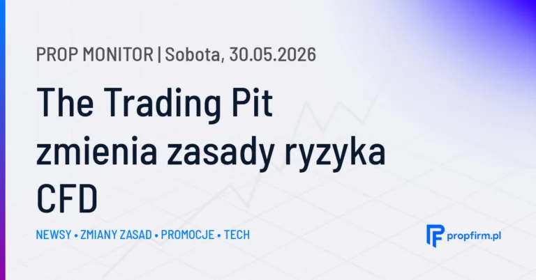 Prop Monitor: The Trading Pit zmienia zasady ryzyka na kontach CFD