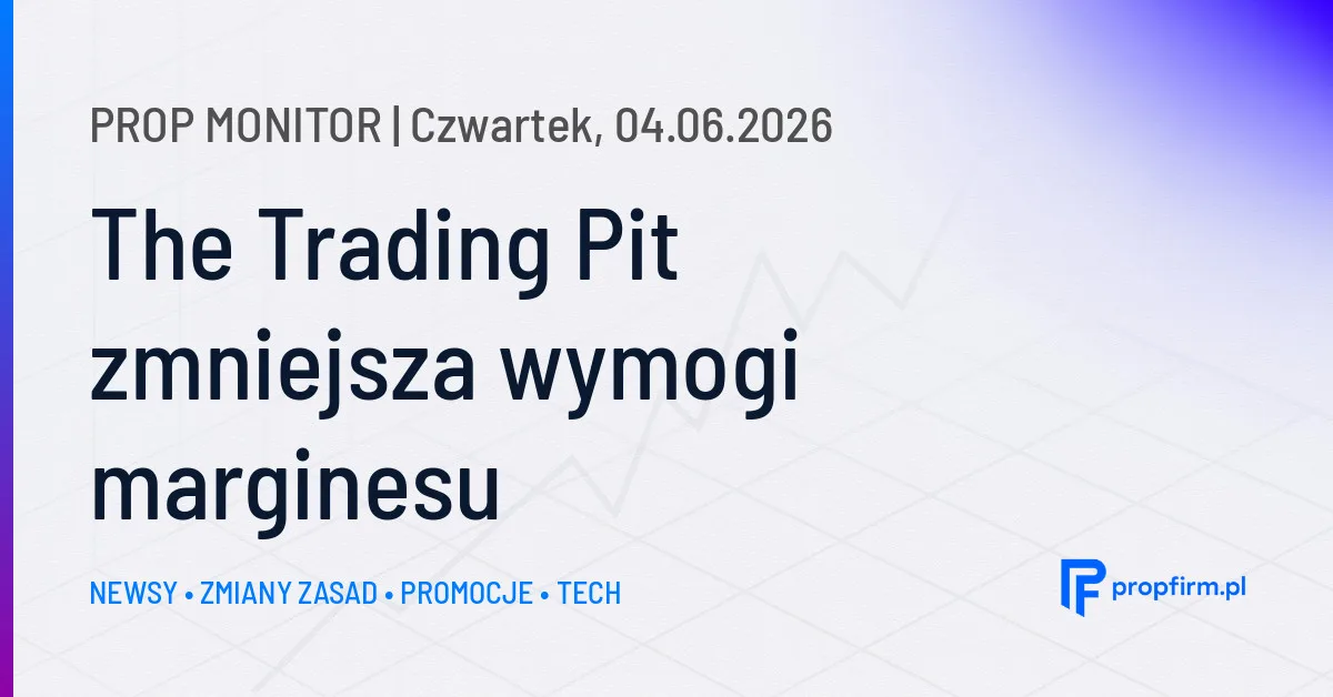 Prop Monitor: The Trading Pit znosi wymogi marginesu i ryzyka na transakcję