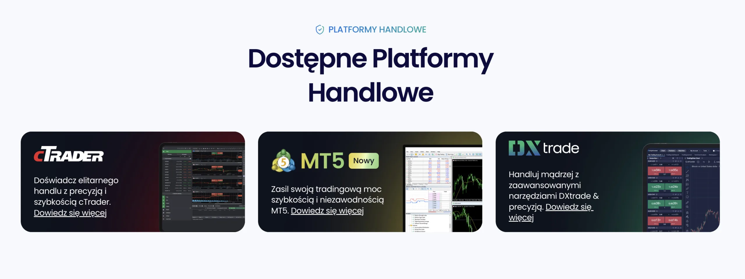 BrightFunded platformy tradingowe MT5 cTrader DXtrade