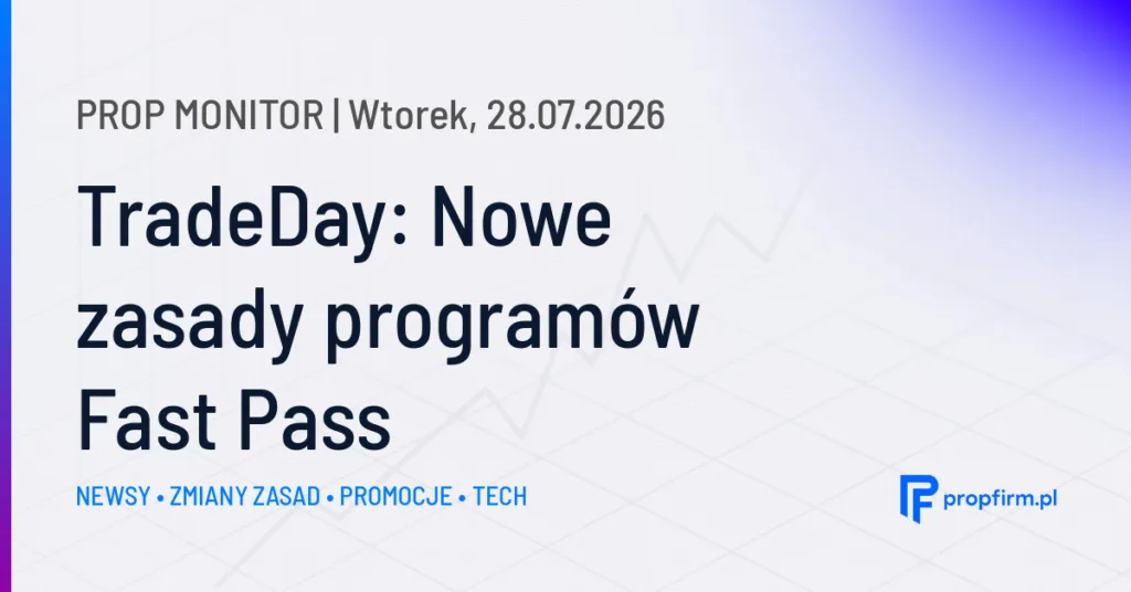Prop Monitor: TradeDay wprowadza nowe zasady i limity wypłat w programie Fast Pass