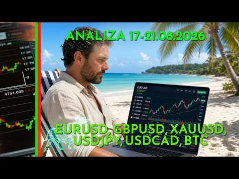 Analiza 17-21.08.2026. EURUSD, GBPUSD, XAUUSD, USDJPY, USDCAD, XTIUSD, BTC [Analiza par walutowych i złota]