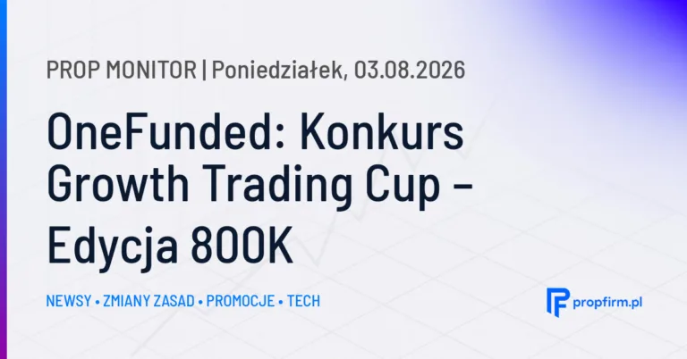 Prop Monitor: OneFunded ogłasza konkurs Growth Trading Cup – Edycja 0K