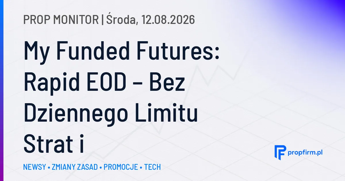 Prop Monitor: My Funded Futures z promocją Rapid EOD bez
