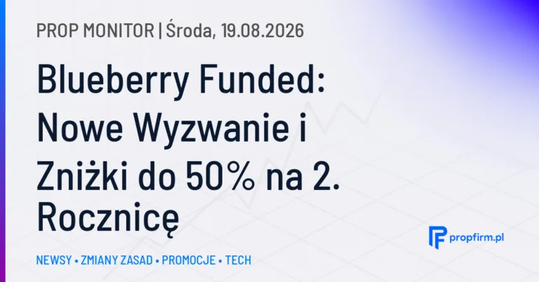 Prop Monitor: Blueberry Funded z nowym wyzwaniem i zniżkami