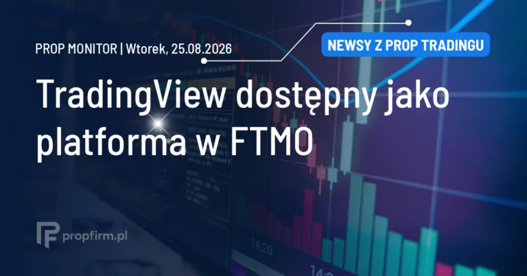 Prop Monitor: TradingView dostępny jako platforma w FTMO