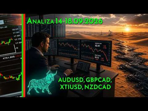 Analiza 14-18.09.2026. AUDUSD, GBPCAD, XTIUSD, NZDCAD [Stopy procentowe i analizy walut]