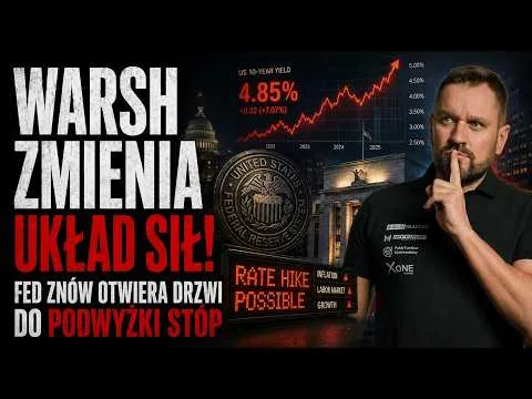 🔴 Warsh zmienia układ sił! Fed znów otwiera drzwi do podwyżki stóp [Analiza Fedu, dolara i złota]